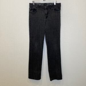 Gloria Vanderbilt Charcoal Gray Straight Leg Stretch Aubrey Jeans Sz 10 Cotton
